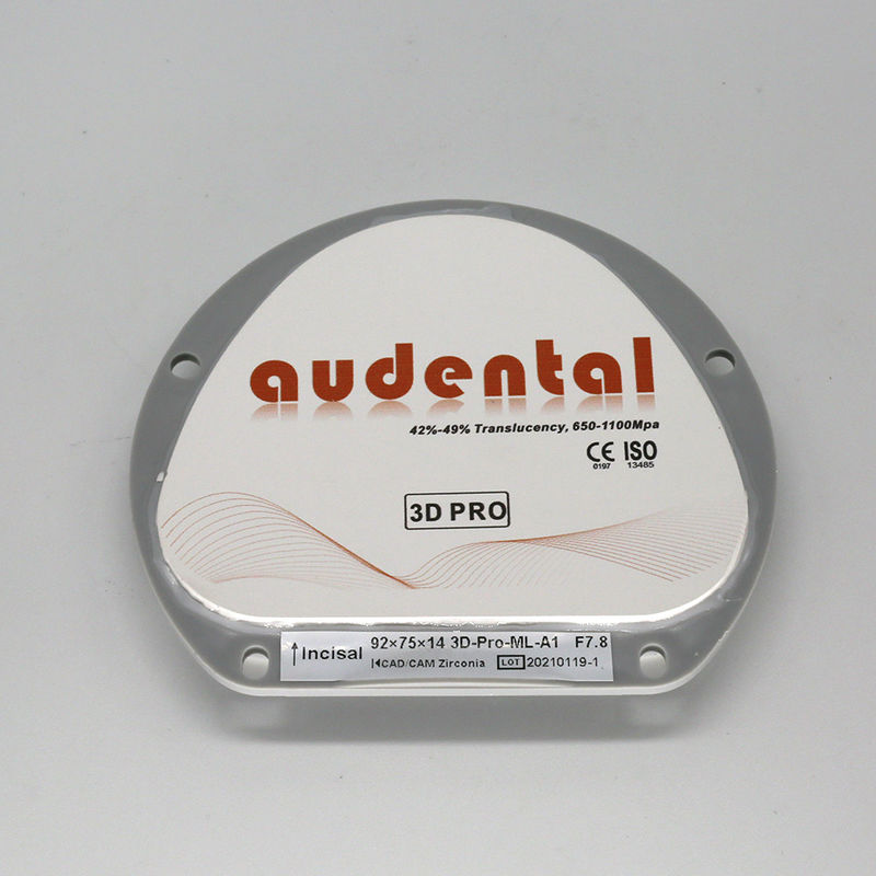 3D Pro Zirconia Dental White CAD CAM Block 98/95/92mm Otwarty system CE