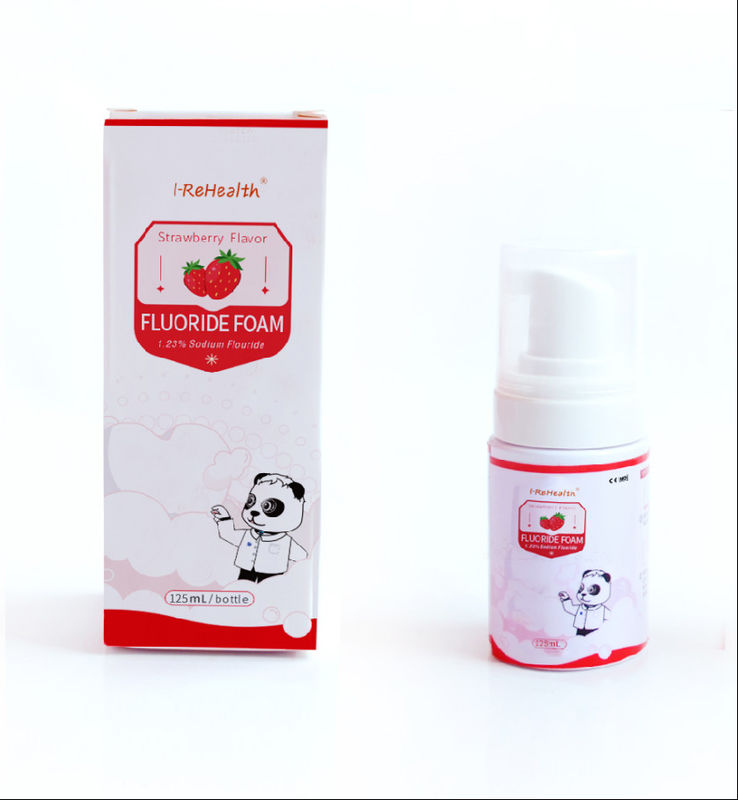 Strawberry Flavour Fluorurowa Pianka Stomatologiczna 30 ml 125 ml Natrium Fluorurowy Odporny na kwas