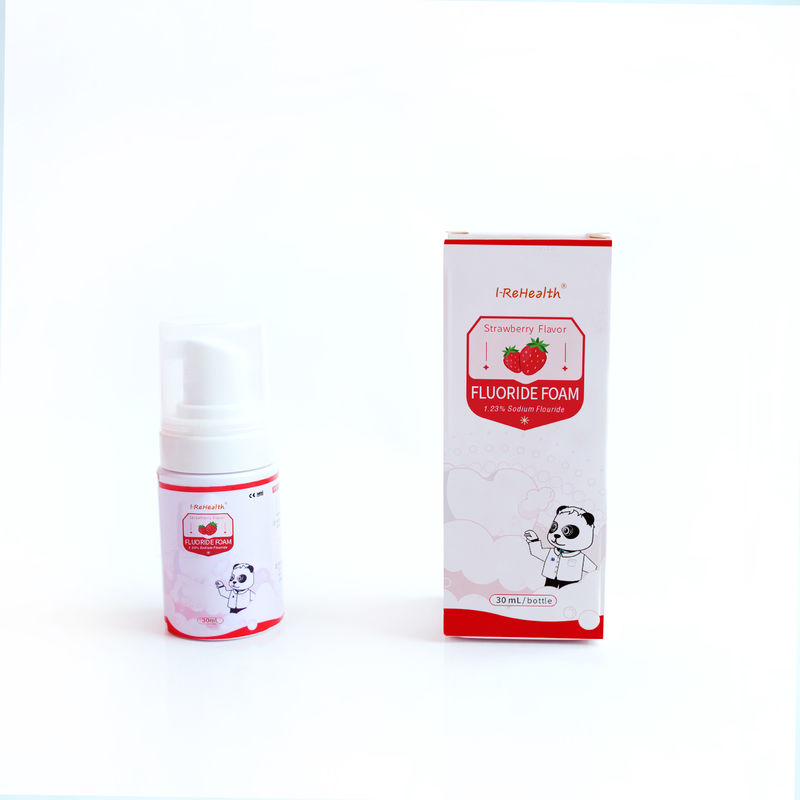 Strawberry Flavour Fluorurowa Pianka Stomatologiczna 30 ml 125 ml Natrium Fluorurowy Odporny na kwas