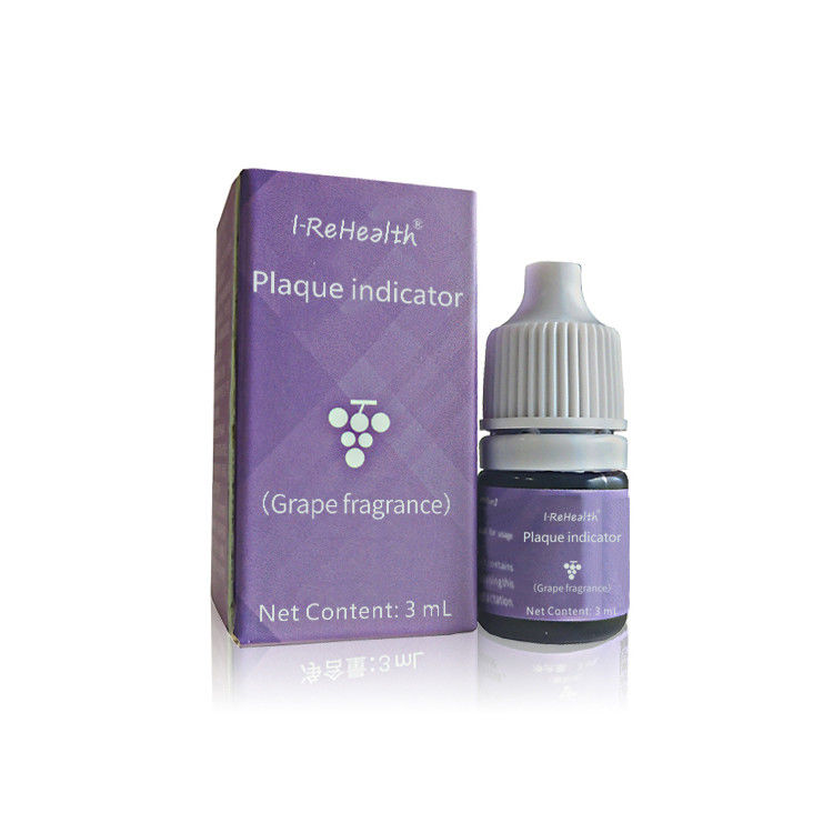 Fioletowy płynny fluor z winogron z barwnikami 3 ml / 15 ml / 60 ml płytki zębowej