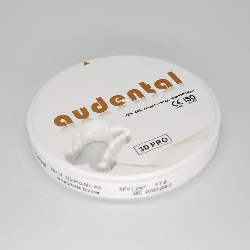 650-1100Mpa Dental Zirconia Block Vita16 Bleach4 Kolor OEM/ODM Dostępny