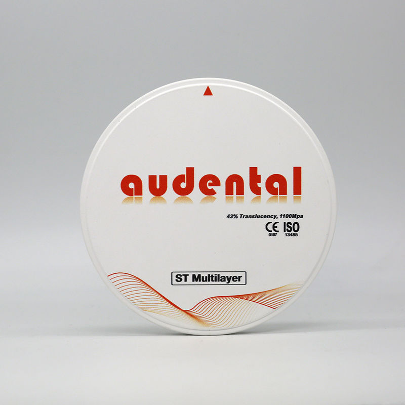 Audental 98 ST Dental Zirconia Block 1100MPA 43% TRANSLUCENCY Kolor A1, A2, A3