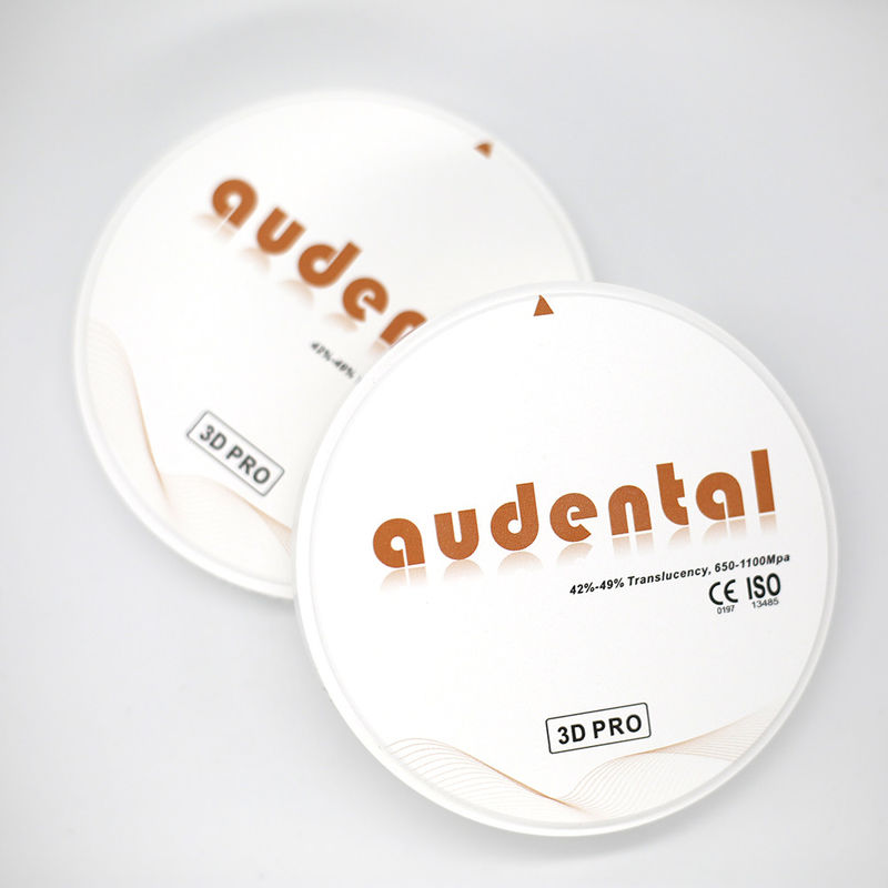 Audental 3D Pro 8 warstw Dental Zirconia Disc 98/95/92mm OEM ODM do zużycia stomatologicznego