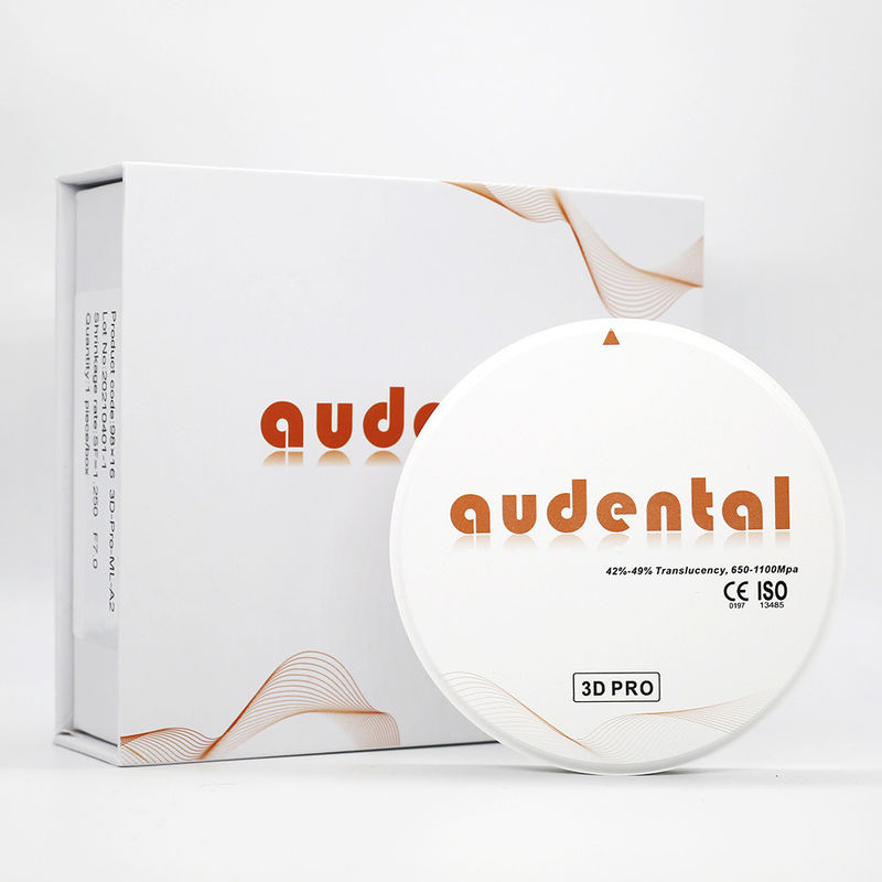 3d Pro CAD CAM Dental Blank Dental Zirconia Disc 98/95/92mm Audental Ce Certyfikat ISO Standard