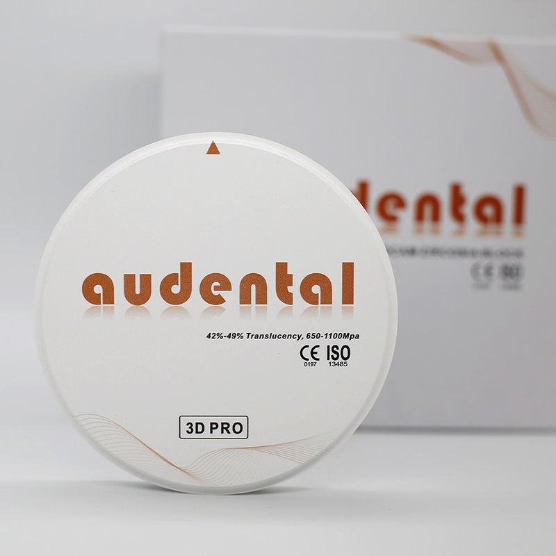 Audental 3d Pro Zirconia Block 1200Mpa 98mm CAD CAM System Materiały laboratoryjne stomatologiczne 10-30mm do wewnętrznej korony