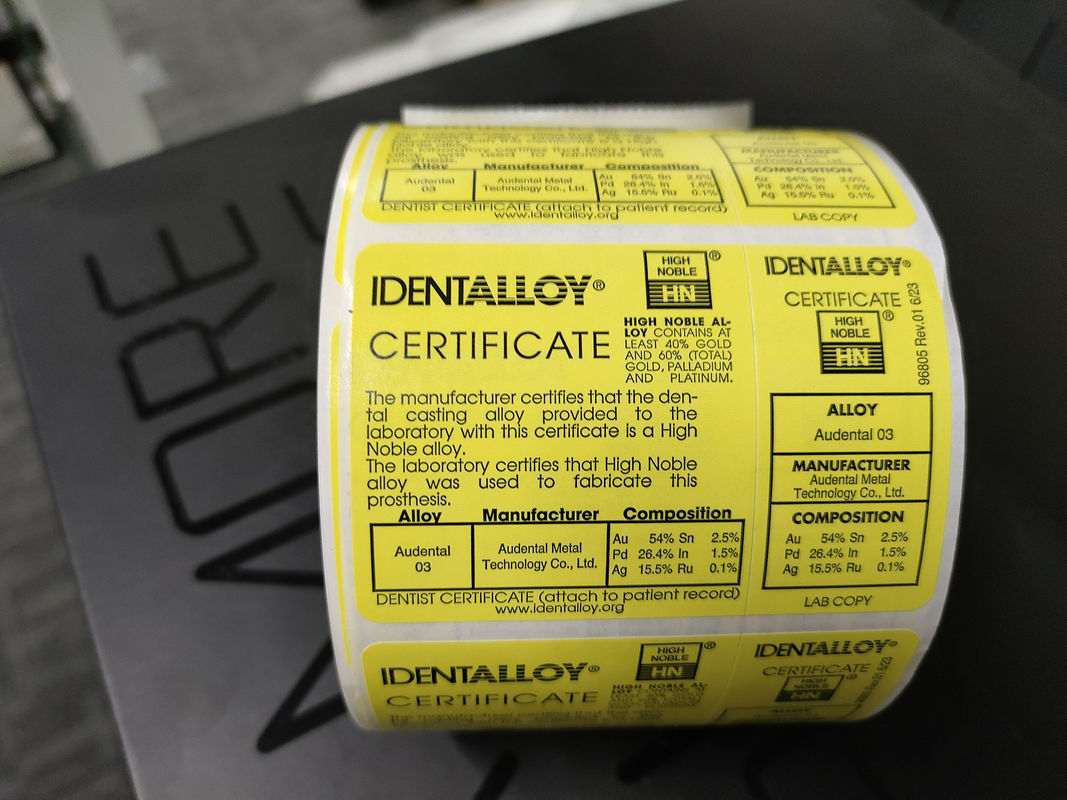Audental 03 Au54% Wysokiej Szlachetności Zębów Ceramiczna Stopnia Biała Do Do Wytwarzania Porcelany Restauracje Nałożenia Częściowe Korony