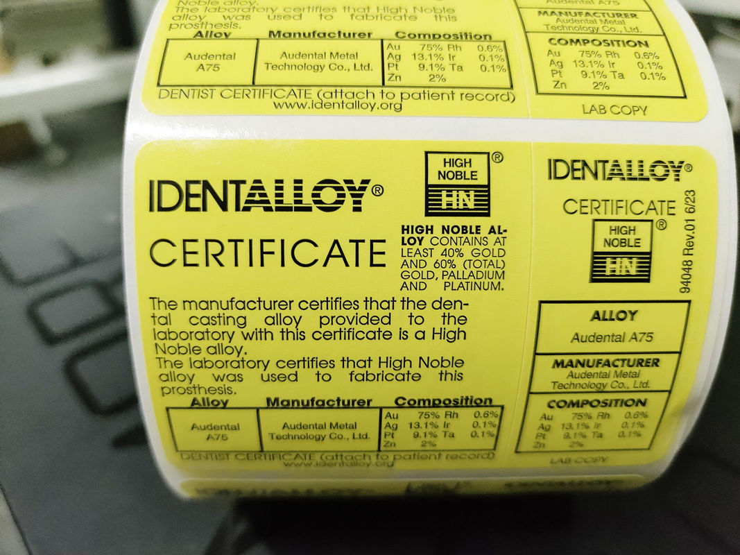 Audental A75 Szlachetny stop HIGH NOBL Żółty Au75% do odbudowy mostów Crown