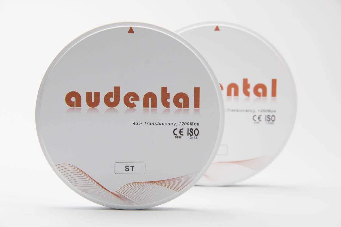 Bloki cyrkonowe Audental ST/DST do pełnych łuków dentystycznych, białe, do frezowania krążków CAD/CAM, materiał laboratoryjny, kształt D, 95mm
