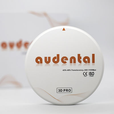 CE FDA SFDA ISO Dental Zirconia Block Translucency 42-49% OEM/ODM dla stomatologii