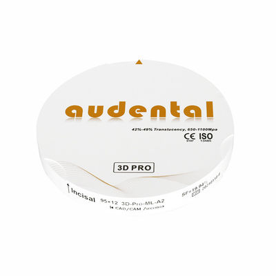 Gradient 3D Wielowarstwowy cyrkon Pusty materiał dentystyczny z tlenku cyrkonu FDA