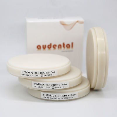 Cad Cam 98mm Dental PMMA Block For Digital Dental Lab System Open
