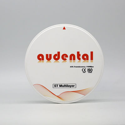 Audental 98 ST Dental Zirconia Block 1100MPA 43% TRANSLUCENCY Kolor A1, A2, A3
