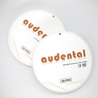 Audental 3D Pro 8 warstw Dental Zirconia Disc 98/95/92mm OEM ODM do zużycia stomatologicznego