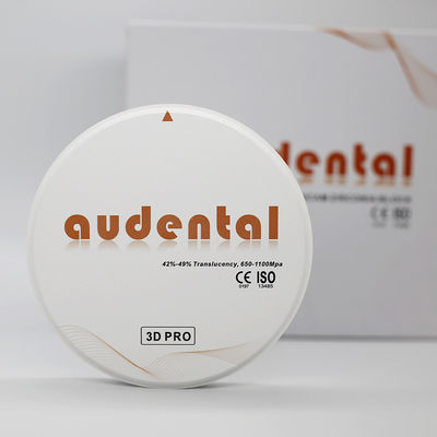 Audental 3d Pro Zirconia Block 1200Mpa 98mm CAD CAM System Materiały laboratoryjne stomatologiczne 10-30mm do wewnętrznej korony